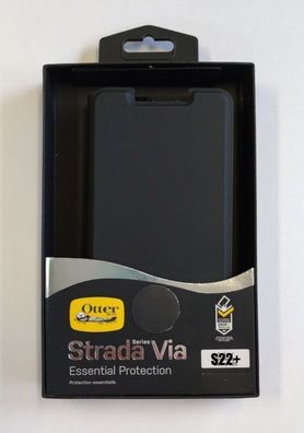 OtterBox Strada Via Series Folio Hülle Case für Samsung Galaxy S22+ - Schwarz