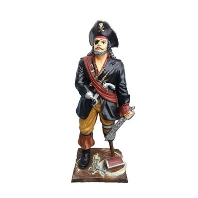 Pirat Figur Statue Design Skulptur Dekoration Karibik Piraten Garten Deko 100cm