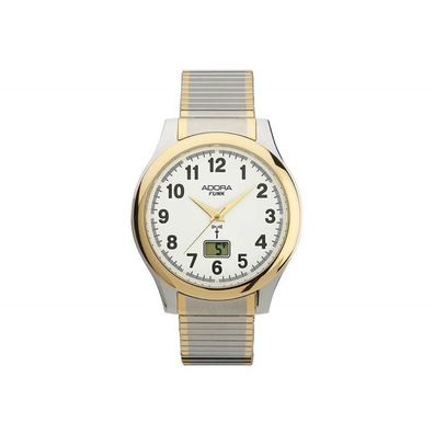 Adora Funkuhr > Unisex silber-/gelbgoldfarben Ø 40 mm 5 BAR > Zugband