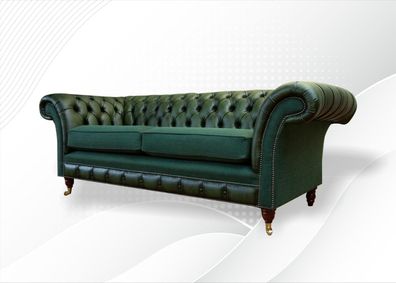 Chesterfield 3 Sitzer Leder Grün Moderne Couchen Design Couchen Sofa Möbel Sofas
