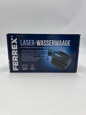 Ferrex Laser Wasserwaage mit integriertem Maßband NEU & OVP Bilder Regale Waage