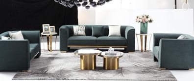 Sofagarnitur 321 Sitzer Set 2x Beistelltisch 2x Couchtisch Luxus Möbel 7tlg. Neu