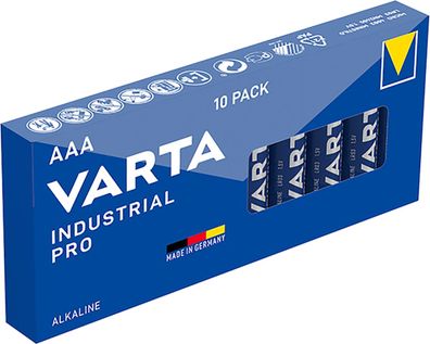 10 Stück Varta Industrial Pro Batterie AAA LR03 Alkali Micro Battery