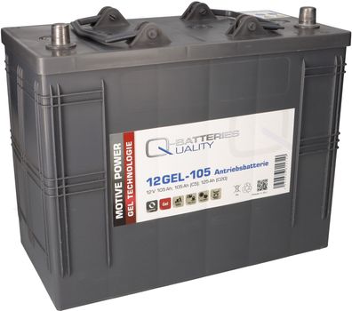 Quality-Batteries 12GEL-105 Antriebsbatterie 12 Volt 105 Ah (5h), 120 AH (20h)