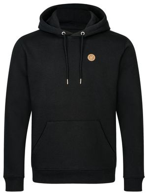 Hoodie unisex Kapuze Lederpatch Biobaumwolle nachhaltig fair Gradnetz Pullover