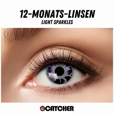 12 Monatslinsen Lights Sparkles Lila Schwarz Motivlinse