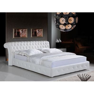 Chesterfield Designer Bett Schlafzimmer Textil Leder Polster 140/160/180/200 cm