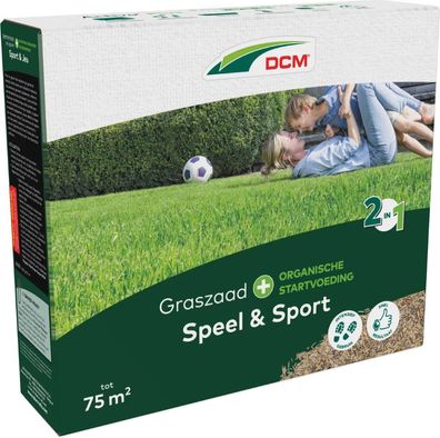 Grassamen 2 in 1 Spiel & Sport 75 M2 (1,5 kg) Dcm