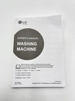 LG Waschmaschine Washing Machine Anleitung Bedienungsanleitung Wäsche Manual