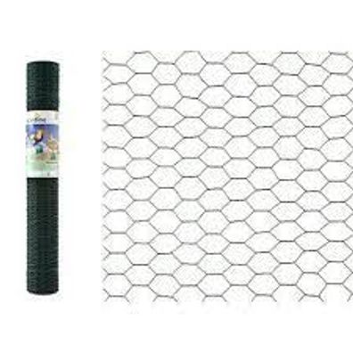 Sechseck plattiert 13x1,0mm x 100cm x 5m ral 6005 grün Giardino