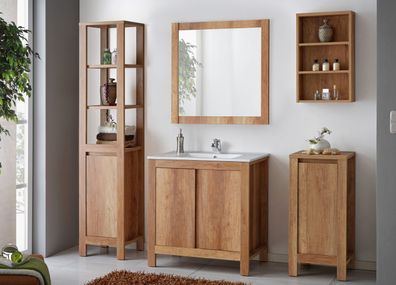 Design Badezimmer Möbel Bad Set Garnitur Schrank Waschbecken Badmöbelsets 5tlg