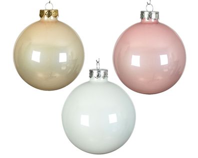 Weihnachtskugel glas d8 cm zcht rz ass 16pcs Weihnachten Decoris