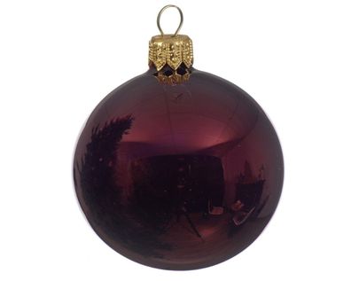 Weihnachtskugeln Glas Glanz 15 cm oxblood Kerst Decoris