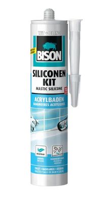 Silikondichtmasse Acrylbäder Weisse Tube 300 ml Bison