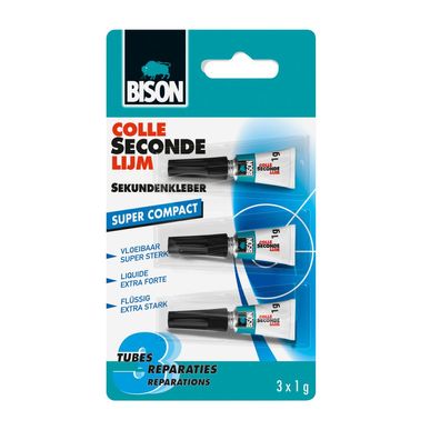 Sekundenkleber Liquid Mini's 3 x 1g Bison