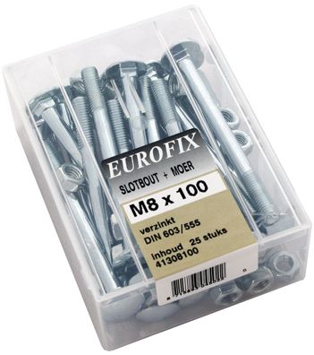 Eurofix Schlossschraube verzinkt M8x100 25ST Eurofix