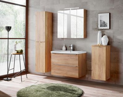 Design Badezimmer Möbel Bad 4 tlg. Set Garnitur Schrank Waschbecken Badmöbelsets