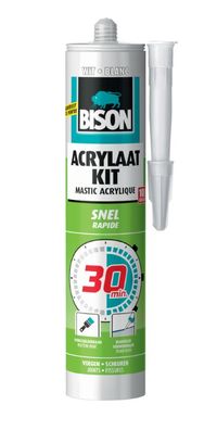 Acryl Dichtstoff Quick 30 Minuten Weißer Kanister 300 ml Bison