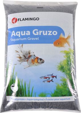 Kies schwarz 8 l 9 kg für Aquarium Flamingo