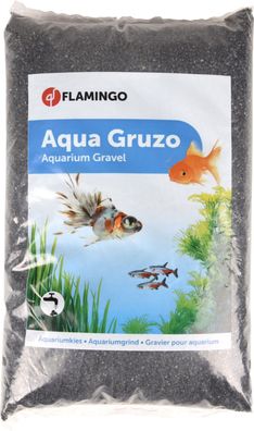 Kies schwarz 2 kg für Aquarium Flamingo