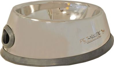 Hundenapf Edelstahl schwer rutschfest oval 36 cm Fress und Trinknäpfe Hund Gebr