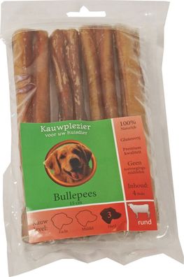 Natur Snackbeutel mit 4 Bully Pfoten 15 cm Kauspaß Gebr. De boon