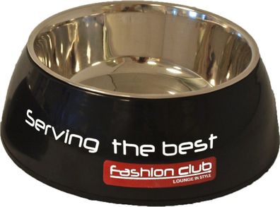 Hundenapf Kunststoff/RVS Fashion Club 18 cm schwarz Futter und Wassernäpfe Hund