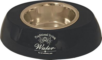 Hundenapf oval Kunststoff/RS Wasser/Futter 29 cm schwarz Futter und Wassernäpfe Hu