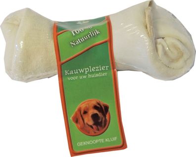 Knochenknochen weiß 10 cm mit Banderole Chewy fun Gebr. De boon