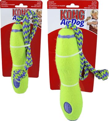 Dog Air Dog Squeakair Stick mit Seil mittel Kong