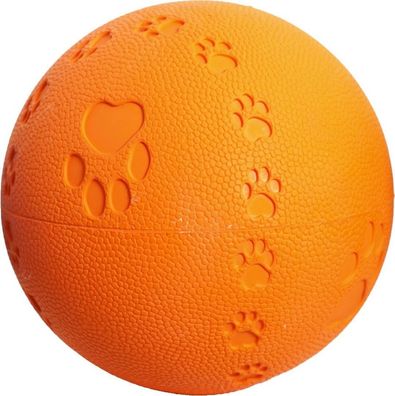 Gummiball Pfotenabdruck mit Sound 9,5 cm Play Fun Dog Gebr. De boon