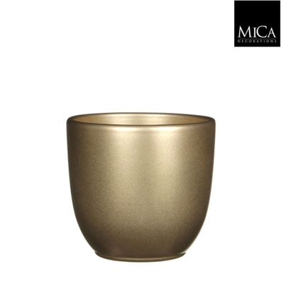 Tusca Topf rund gold h13xd13,5 cm Mica decorations