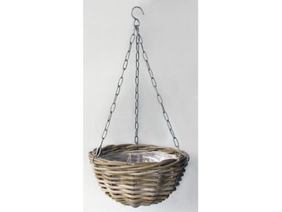 Hängender Korb Rattan Antique Grey D40 cm - Van der Leeden