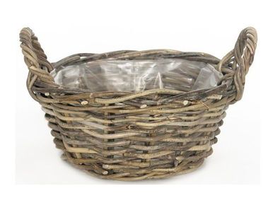 Rattan Korb rund 26 cm Durchmesser Blumentopf - Van der Leeden