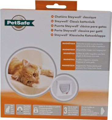 PetSafe Katzentür mit Magnetverschluss Nr. 932 weiß PetSafe Gebr. De boon