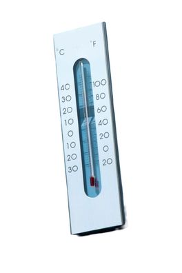 Wandthermometer Aluminium 23x7x1cm Nature