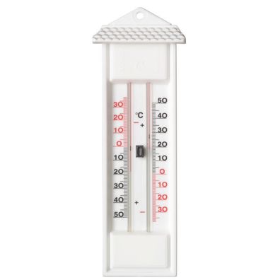 Wandthermometer min max Kunststoff Nature