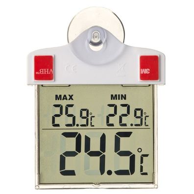 Fensterthermometer digital mit Saugnapf Nature