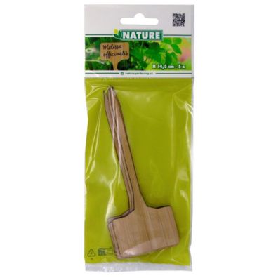 Tellerschild Bambus 14,5 cm 5x Nature