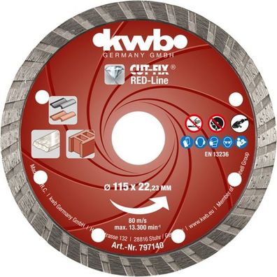 Diamantscheibe cutfix rot 115x22 mm KWB