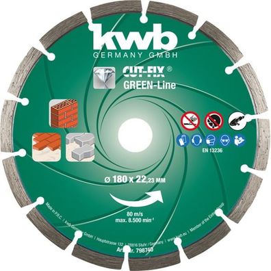 Diamantscheibe cutfix grn 178x22 mm KWB