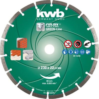 Diamantschleifscheibe cutfix grn 230x22 mm KWB