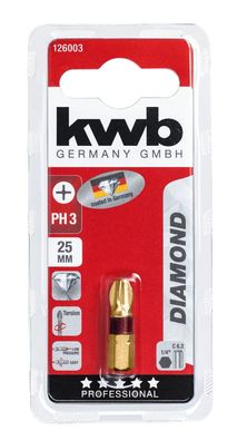 Bit Diamond 25 mm Kreuzschlitz Nr. 3 Karte Eurofix