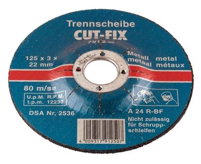 CUT FIX Trennscheiben Metall 115x3x22 mm KWB