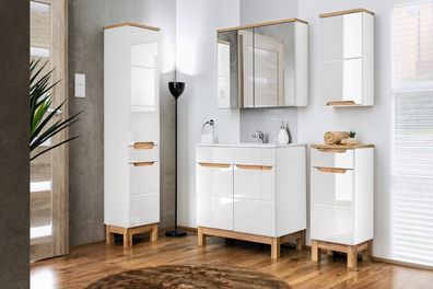 Design Badezimmer Möbel Bad Set Garnitur Schrank Waschbecken Badmöbelsets 5tlg