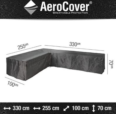 Sitzgarnitur Abdeckung Eckgarnitur links 330x255x100xH70 cm AeroCover