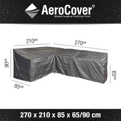 Loungeset Decke Ecke Hochlehner 270 x 210 x 65 bis 90 cm AeroCover