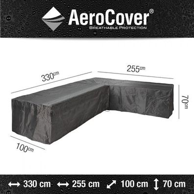 Loungeset Abdeckung Ecke rechts 330x255x100xH70 cm AeroCover