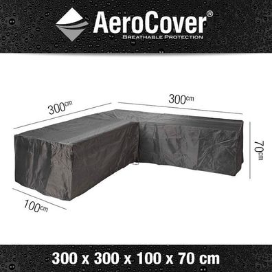 Lounge Set Eckbezug 300 x 300 x 100 x 70 cm AeroCover