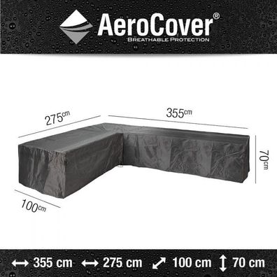 Sitzgarnitur Abdeckung Eckgarnitur links 355x275x100xH70 cm AeroCover